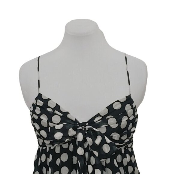 ROBERT RODRIGUEZ Silk lace polka dot empire waist flowy midi dress - Picture 3 of 16